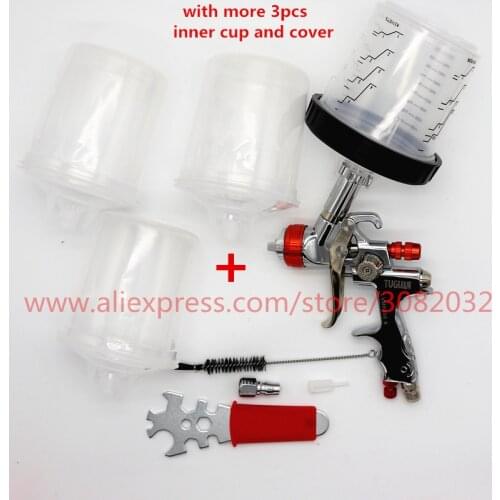 PPS Type H/O Quick Cup, No Cleaning Cups Spray Gun 1.3mm Air Spray Gun Gravity Feed Air Paint Spray Gun Set With 1.3mm Nozzle