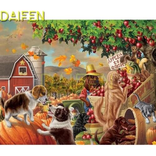 Full Round Diamond painting Cross stitch Pumpkin apple DIY3D Diamond mosaic hat Full Square Diamond embroidery Dog squirrel corn