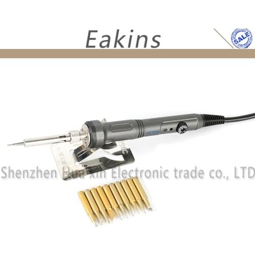 ATTEN SA-50 Adjustable Thermostatic Control Electric Soldering Iron +10 Pcs Gold Solder Iron Tips