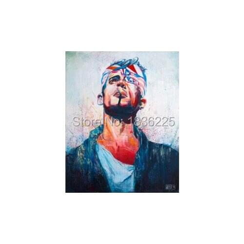 Hand painted Canvas Modernism Abstract Cool Smoking Man Art Painting for Living Room Bedroom Decor Painting For Living Room Wall