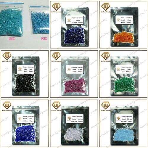 High Temperature Resistance Blue Green Red Yellow Pink Black Color Different Size Synthetic Stones Gems For Wax Setting