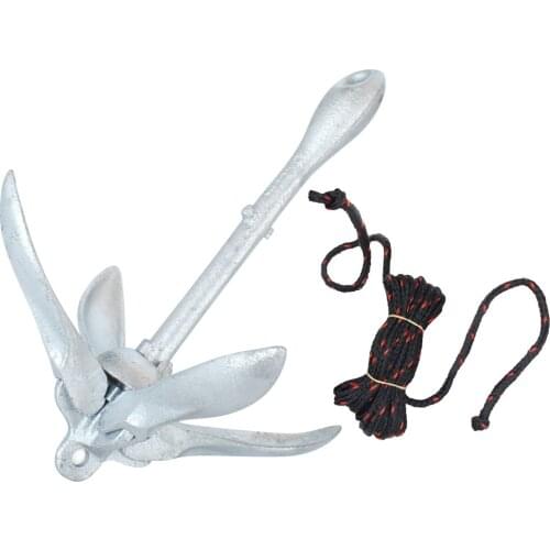 Folding Anchor Fishing Accessories for Kayak Canoe Boat Marine Watercraft Aluminum Lightweight Small Watercraft Anchor