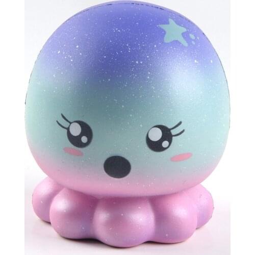 Slime Toys Star Octopus Shape Squishy Slow Rising Squeeze Phone Straps Ballchains Decompression Toys Anti Stress Ball Toys