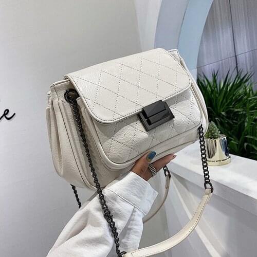 Small PU Leather Crossbody Bags for Women 2020 Winter Branded Handbags Female Trend Lady Designer Chain Womens Hand Bag