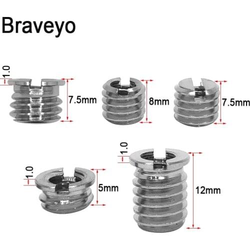 Universal Camera Adapter Screw 1/4 to 3/8 Inch Conversion Nut Tripod Monopod Ballhead Mount Accessories For Light Stand Dslr