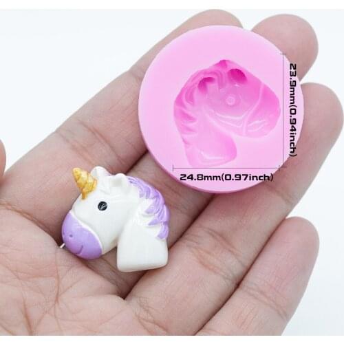 YF285 unicorn Silicone Mold Dessert Candy Chocolate Fondant Sugarcraft Resin Polymer Clay Jewelry Pendant Charm