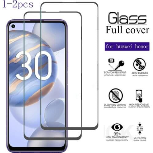 1-2pcs protective glass For huawei honor 30 premium tempered glass film honor30 30pro 30 pro plus 6.57'' screen protector Film