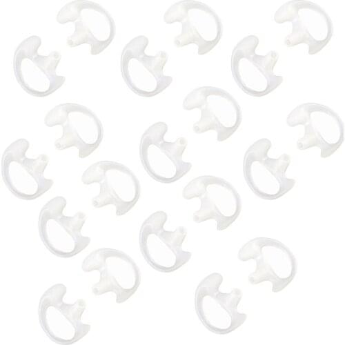 20 Pcs Clear Silicone Earbud For Walkie Talkie Acoustic