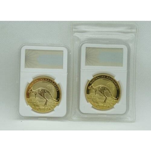 2015 1 Oz 9999 gold plated clad Kangaroo Australia coins Elizabeth II Coin with PCCB case