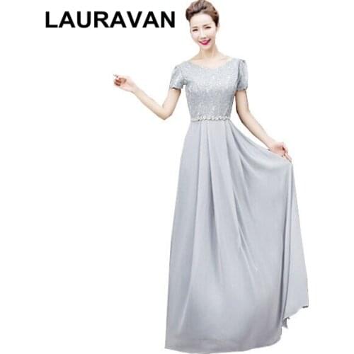 2020 long red light gray blue chiffon o neck bridesmaid dresses plus size floor length dress in womens sizes for weddings