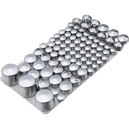87PCS Silver Bolt Toppers Caps Cover Kit Fit Harley Softail Twin Cam 84-06