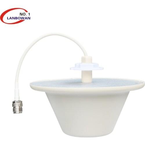 Lanbowan 698-960 MHz/1350-1550 MHz/1690-3800 MHz Ultra Low Profile/Low PIM Ceiling Mount 3g 4G 5G Antenna