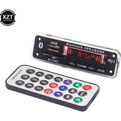 Bluetooth 5.0 12V MP3 WMA MAV Decoder Board Wireless Audio Module USB SD FLAC/APE music Player Radio with Remote Control For Car