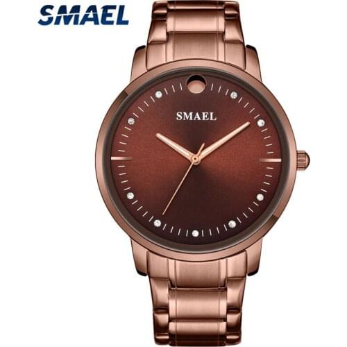 SMAEL Brand Business Mens Watches Fashion Waterproof Clock Stainless Steel Quartz Mens Watch Top Luxury Wrist Watch Men Relogio