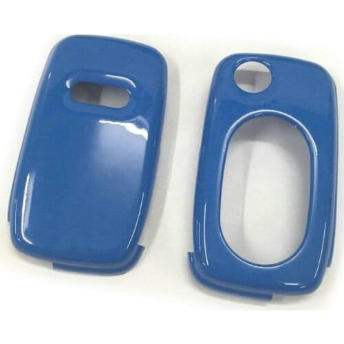 Remote Flip Key Fob Shell Protection Key Case Cover Gloss Blue Color For Audi OVAL Keypad Remote Key