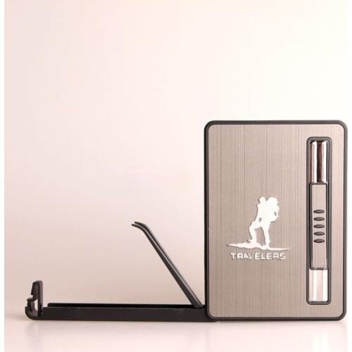 Dual-use Automatic Cigarette Case Creative with Lighter Boutique Cigarette Case Smoking Accessories Air Tight Storage Container