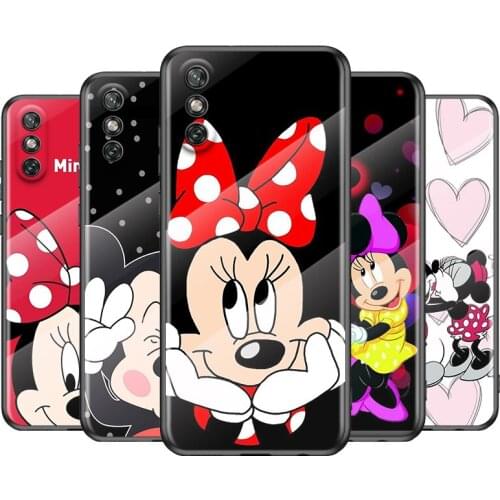 Disney Cartoon Mickey Minne For Huawei Y6 Y7 Y9 Y5P Y6P Y8S Y8P Y9A P Smart Z 2019 2020 2021 Tempered Glass Phone Case