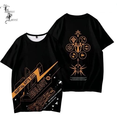 GAME Honkai Impact 3 3D Printing T-shirt Summer Fashion Round Neck Short Sleeve Popular Streetwear Plus Size