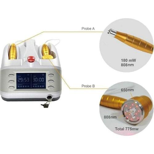Hot Sale Professional New Rheumatoid Arthritis Shoulder Pain Pain Relief Laser with 2 Probes In 1 Device