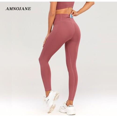 Back Zip Leggings With Pockets Women High Waist Sport Legging Yoga Training Joga Pants Running Tights Gym Clothing Sportlegging