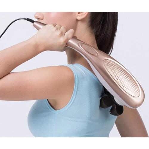 Magnet Therapy Dolphin Electric Head Shoulder Back Massager Heating Massager Full Body Electronic Massage Stress Release Relax