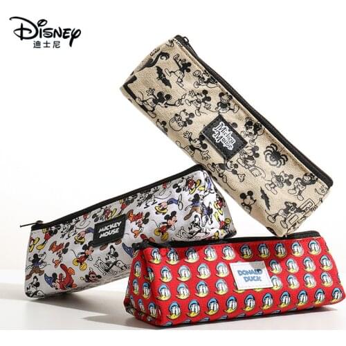 Disney Cute School Supplies Staionary Cartoon Donald Duck Mickey Mouse Kawaii Pencil Case Pencil Pouch Kids Gift Prize