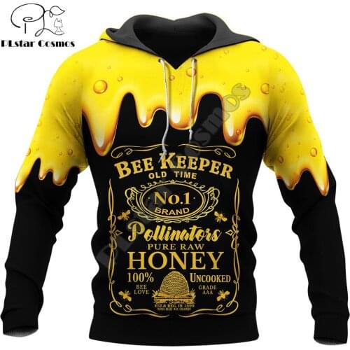 Old Time Bee Keeper 3D Printed Men Hoodie Pure Raw Honey Harajuku Fashion Hooded Sweatshirt Unisex Casual jacket pullover MF-33