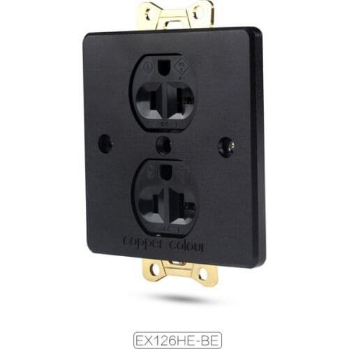 Copper Colour EX126 HE-BE Beryllium alloy Power wall socket HiFi Audiophile