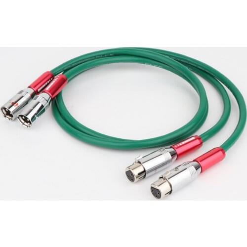 Pair High Accuracy Audio 2328 Silver Copper Mixed XLR Balanced Analog Cable Interconnect XLR Male Connection to Female Audiohpil