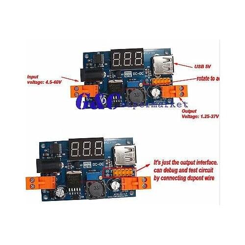 LM2596 DC step-down converter step-down power module + LED voltmeter electronic product diy kit accessories breadboard l