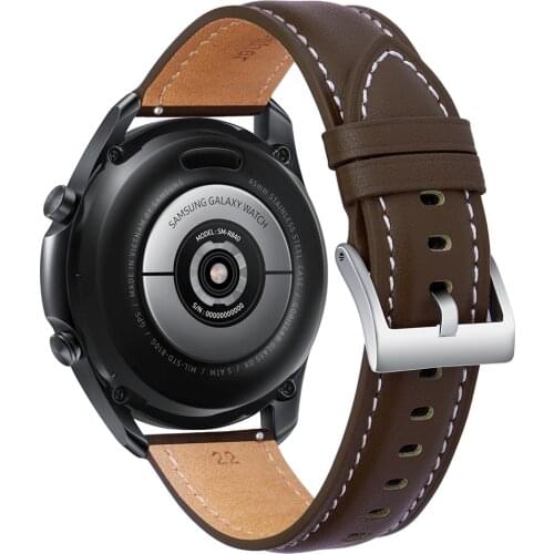 For Galaxy Watch 3 Genuine Leather Strap Men Women Casual Sport Adjustable Wrist Band Replacement Strap Watch Accessories