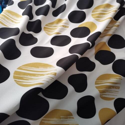 Big 9cm Dot Chiffon Dress Suit Fabric Not See Through Cloth Family Wear Dressing Shirt Trousers DIY Sewing Fabric