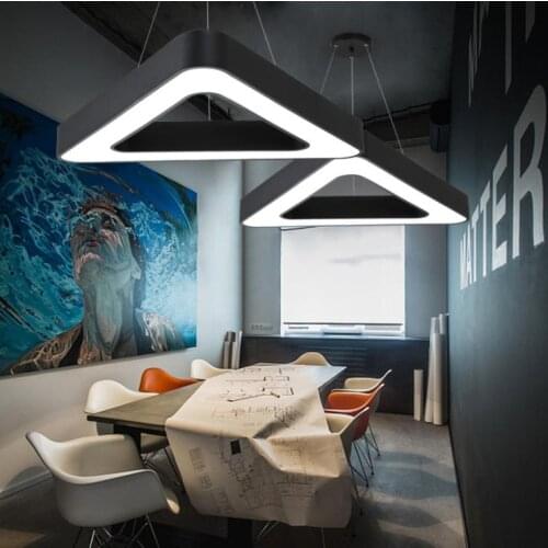 Led triangle office Pendant light For Conference Room Lighting Creative personality decorative Hanglamp For Clothing store