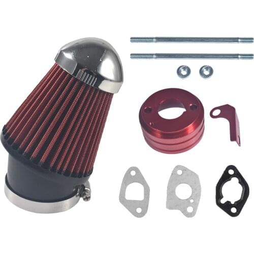 Inlet Air Filter Kit for Go Karts & Mini Bikes with 212cc 6.5HP Predator Engine red