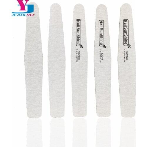 High Quality 5 Pcs Wood Nail File 180/240 Grit Strong Thick Limas Nail Art Tools Diamond Para Unhas Nail Sunshine Nail Files Set