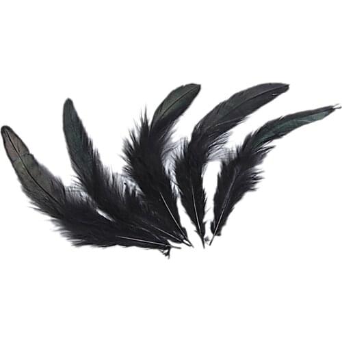 25Pairs Black Feather Wedding Clothing Decoration For Craft DIY