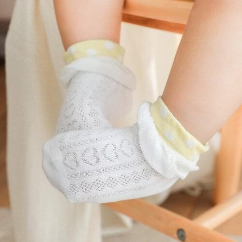 3 Pairs/lot 0 To 36M Spring Summer Baby Socks Solid Color Infant Baby Floor Socks Soft Cotton Anti-slip Boat Socks for Girls