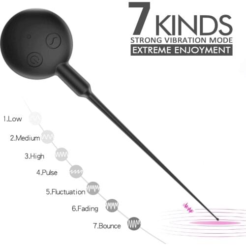 7 Modes Urethral Vibrator Catheter Toys for Adults Penis Vibrator for Men Soft Urethra Sound Dilator Butt Plug Male Masturba