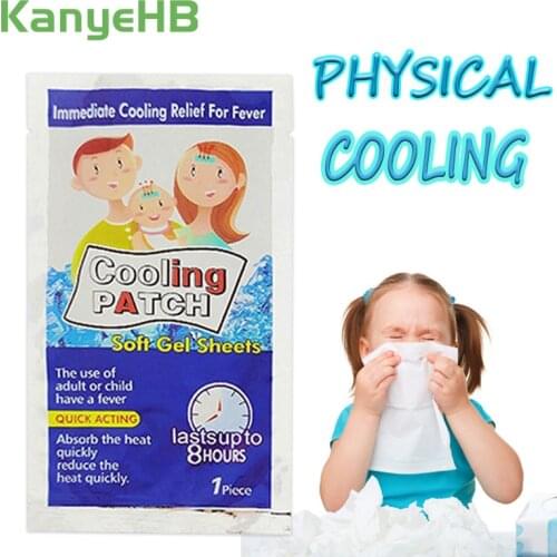 8bags Cooling Patches Baby Fever Down Medical Plaster Migraine Headache Pad Lower Temperature Ice Gel Polymer Hydrogel A168
