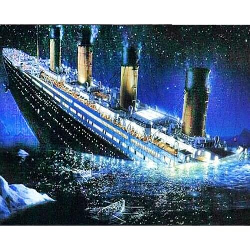 Diamond Painting Big Cruise Landscape Square Diamond Round Diamond Decoration Customizable Wall Art Decoration Frameless