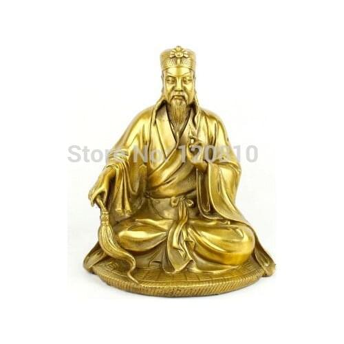 Free shipping Copper Wong Tai Sin Taoist Feng Shui Lucky Buddha bronze statue ornaments