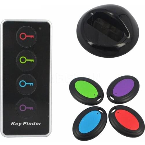 2 Sets Wireless Key Finder Anti-lost Alarm with Keychain LED Flashlight for Key Purse Pet Luggage Locater Tracker