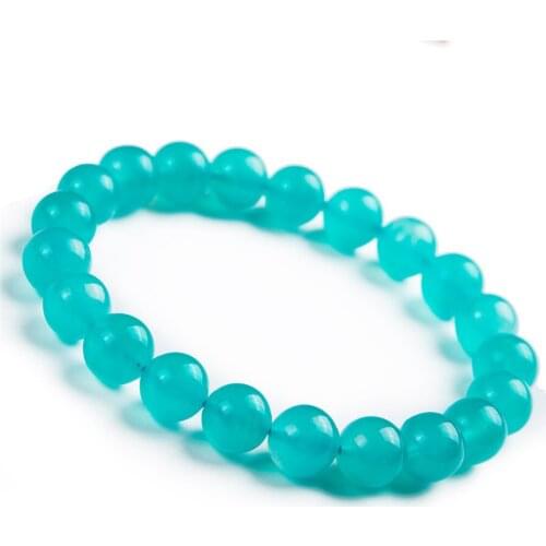 9mm Genuine Mozambique Green Natural Amazonite Bracelet Women Men Stretch Crystal Round Bead Bracelet Drop Shipping