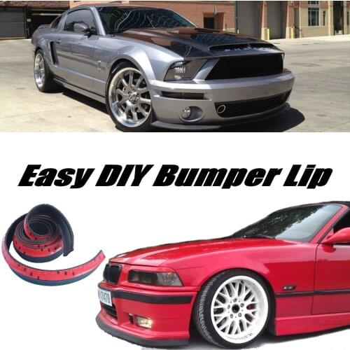 Bumper Lip Deflector Lips For Ford Mustang GT / CS Front Spoiler Skirt For Car View Tuning / Body Kit / Strip