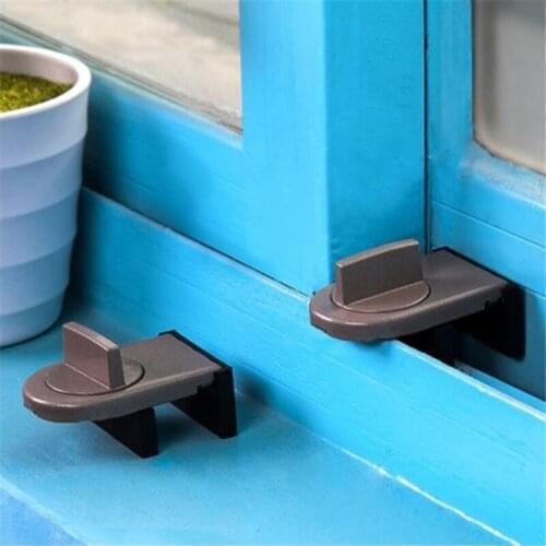 Baby Safety Locks Home Supplies Iron Paint Sliding Door Children Anti Clip Anti Theft Lock Aluminum Alloy Windows Stopper