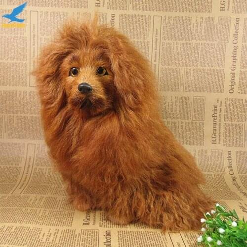 Fancytrader Cute Lifelike Simulation Tibetan Mastiff Dog Toy Plush Doll for Kids Gift Home Decoration Teaching Props