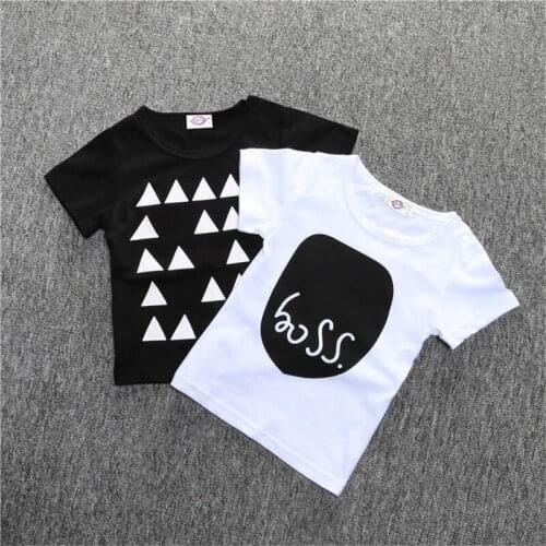 New 2021 Cartoon Baby Boys girls letter print T Shirts Boys T-Shirts Summer Tops Teen Clothes Tees DW0134