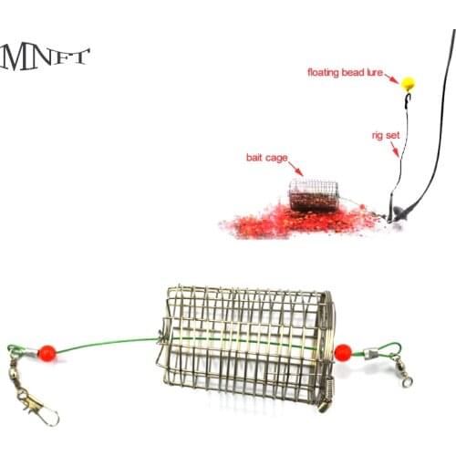 MNFT 1Pcs Stainless Steel Bait Cage For Carp Fishing Lure Basket Feeder Holder 10g Reusable