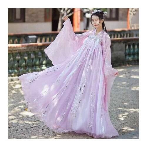 Summer Chinese Hanfu Princess Dress Women Fairy Folk with Kimono Female Dance Oriental Costume Chinese Clothes