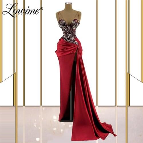 Lowime Saudi Arabic Evening Gowns 2021 Spaghetti Straps Long Prom Dresses Vestido De Festa Celebrity Party Dress Pageant Gowns